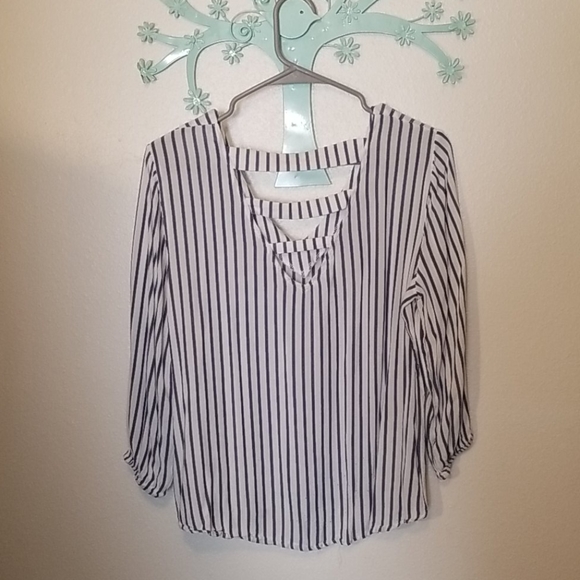 Maurices blue and white striped top - Picture 2 of 3